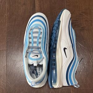 Nike Air Max 97 Sneakers in Blue and White